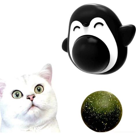 Boules À Chat - Jouet Rotatif 360° Pour Chat Intérieur - Avec Herbe À Chat - Dimensions 6,5 x 5,8 x 3,2 cm - 1 Pièce (1/5)