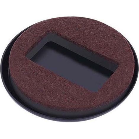 Housse pour roulettes de chaise informatique, marron carré, silencieuse et antidérapante, fixation pour chaise de bureau, lot de 5x2 (1/5)