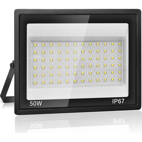 50W LED Floodlight Outdoor 7000K Cool White 5000LM IP67 Waterproof 72 LEDs Outdoor Spotlight for Garden, Yard, Garage, Driveway, Workshop, Corridor and Security Lighting (1/5)