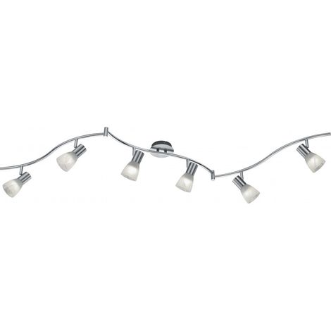 Plafón 6 Focos E14 Orientable Levisto Níquel Trio Iluminación (1/2)