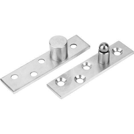 Bisagra de pivote giratorio de 360 grados, bisagra de puerta giratoria de acero inoxidable, pivote excéntrico de 75mm de largo, 2 uds. (1/5)