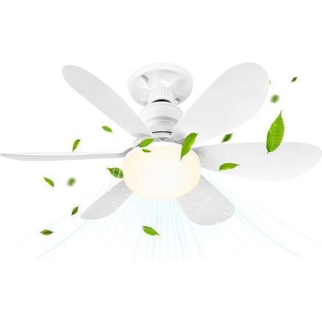 Ventilateur Plafond avec LED - 3 Vitesses - Ventilateur de plafond 2 en 1 à intensité variable - Avec base/Télécommande/Silencieux (1/5)