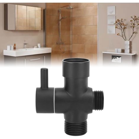 Grifo de ducha desviador de cobre de 7/8", brazo de control de agua fría y caliente montado en la pared para inodoro, ducha, ducha de mano, baño. (1/5)