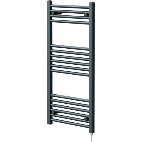 Pizarro Anthracite 1000mm x 500mm Straight Electric Heated Towel Rail (1/5)