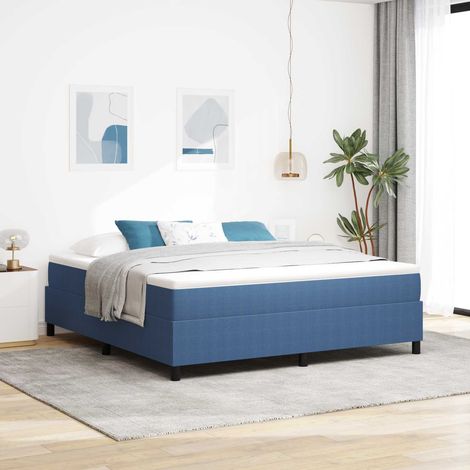 Plattformbettgestell Blau 180 x 200 cm Cordstoff (1/5)