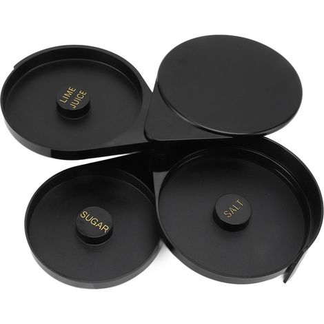 Outil de barman professionnel à 3 niveaux pour le bord des verres, idéal pour les bars à domicile, les hôtels et les restaurants, avec un mélange de sucre et de sel de qualité alimentaire. (1/5)