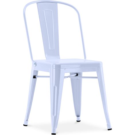 Dining Chair in Steel - Industrial Design - New Edition - Stylix Grey blue