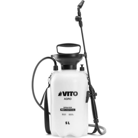 Pulvérisateur de Jardin 5L Produits Corrosifs, Alcalins Régulateur de pression 4 Buses VITO (1/4)
