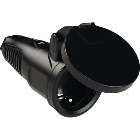 Jäger Direkt Prise de courant de sécurité ( 4000873866 ) 10-/16 A 250 V noir IP54 (1/3)