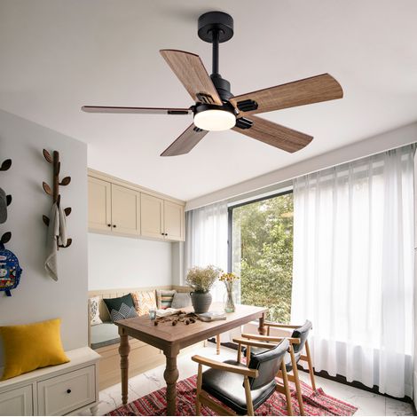 Ventilador de techo con luz LED 42 pulgadas OKMYHOME (1/5)