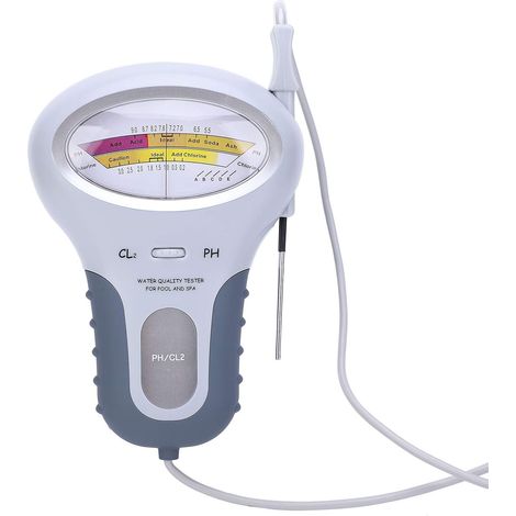 Misuratore di cloro e pH per piscine e spa, tester della qualità dell'acqua con ago, tester di livello pH CL2 (1/5)