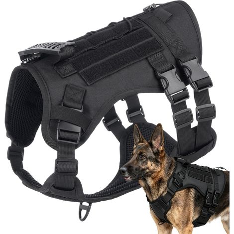 Harnais anti-traction pour chien - Équipement antidérapant avec poignée - Licol pour chien - Taille moyenne - Pour la randonnée, la chasse, les voyages, la vie quotidienne, les excursions en montagne (1/5)