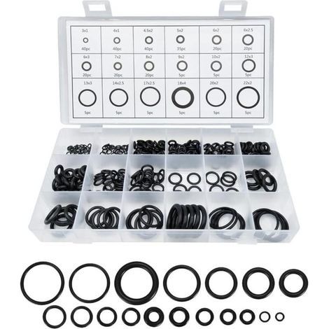 225 pièces Assortiment de Joints Toriques en Caoutchouc,Joint torique karcher O Ring D'etanchéité Universels, 18 tailles Dimensions 3 22mm pour Plomberie, Injecteur ou Robinet, etc. (1/5)