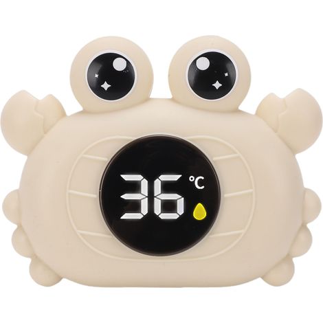 Thermomètre de bain auto-alimentation hors IP67 bain d'épreuve d'eau avec lectures précises alertes pour piscine beige, pour la piscine et le jardin (1/5)
