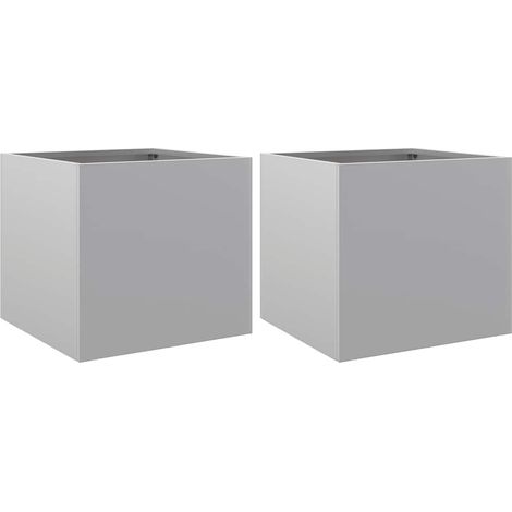 Maison Exclusive - Pflanzkübel 2 Stk. Silbern 32x30x29 cm Verzink
