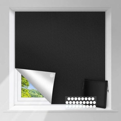 Rideau occultant 150 x 200 cm, protection solaire, film thermique occultant à 100 %
