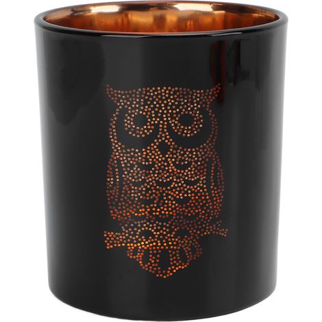 Bougeoir en verre noir durable et inodore, idéal pour les noctambules, parfait pour la maison, le bureau ou un bar.