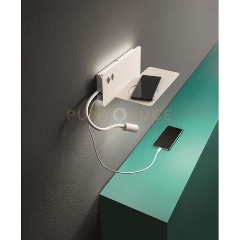 APPLIQUE DA COMODINO FLAT A LED DESTRO BIANCO 3000K 790LM 9W