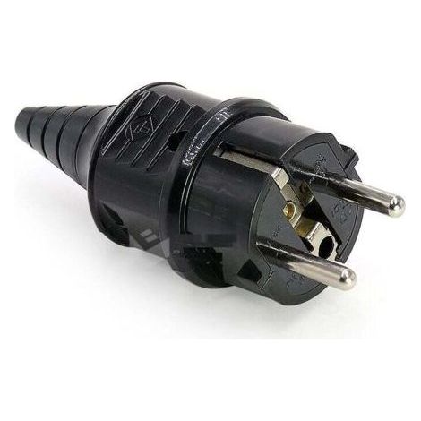 Male Electrical Socket Electrical Plug 250V 16A Male Sockets for 6 - 16mm Cable IP44 Protection Suitable for Indoor Replacement Plugs Black 2 Pieces (1/5)