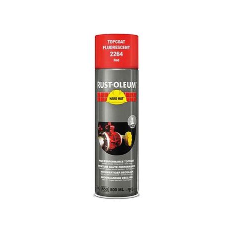 HARD HAT Deckschicht Floureszierend - Rot 500ml, schnelltrocknendes Industrielack-Spray