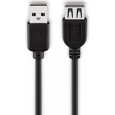 GOOBAY USB 2.0 Hi-Speed Verlängerung, A/A, 68622, 0,3 m, schwarz