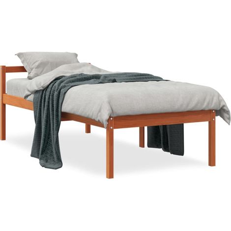 Maison Exclusive - Cama para mayores madera maciza de pino marrón