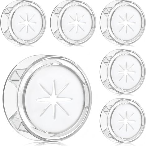 Toallero adhesivo de 6 piezas, toallero redondo de cocina de ABS, gancho autoadhesivo para baño, sin taladros, para pared.