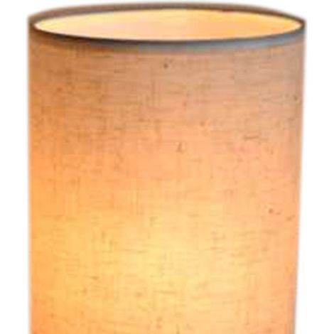 Lampe de Table LED Bois Massif Socle Stable Abat-jour Moderne Veilleuse pour Chambre d'Hôtel Interrupteur à Bouton/avec Ampoule LED/Prise Ronde
