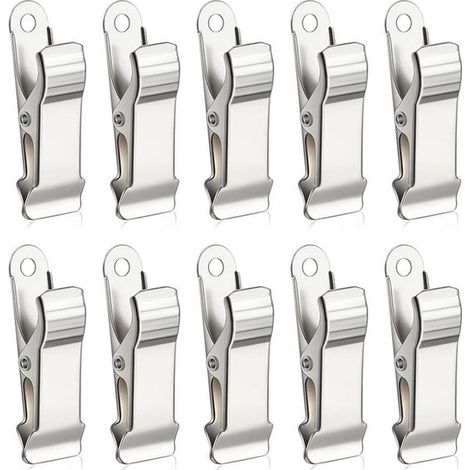 Mini-Metallclips – Mini-Federclips – 10er-Pack – Silber (1/5)
