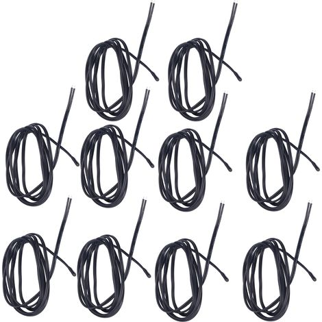 10Pcs Sonde de Température NTC 10K B3435 en Résine Epoxy PVC, Capteur de Précision pour Appareils Domestiques, Longueur 1m (1/5)