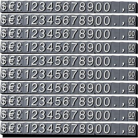 Bardusch-Lot de 170 cubes d'affichage de prix réglables pour bijoux, montres, bagues, prix en dollar, noir (1/4)