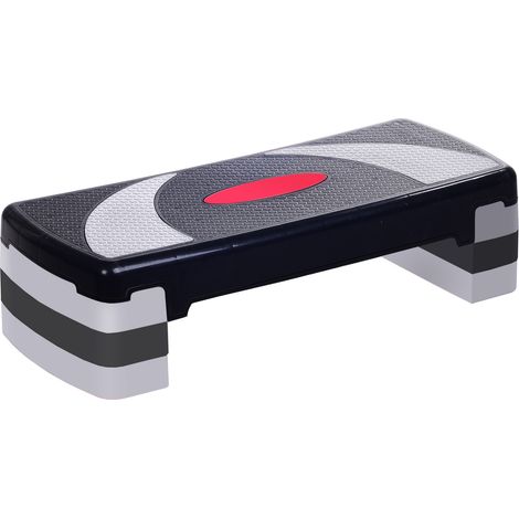 Marche fitness aérobic réglable en hauteur, plateau antidérapant 78x29x20 cm (1/4)