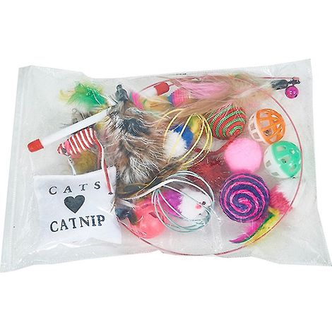 Lot de 20 cachettes pour baguettes à chat en forme de souris, avec plumes, adaptées aux chats d'intérieur. (1/4)