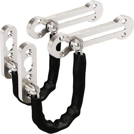 Pièces de chaîne de sécurité de porte antivol en acier inoxydable, chaîne de sécurité, chaîne de verrouillage de porte (1/5)