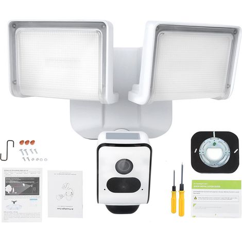 Caméra WiFi Freecam 1080P Haute Définition Extérieure IR IP55 Vision Nocturne Sécurité CCTV Alarme Son Lumière (1/5)