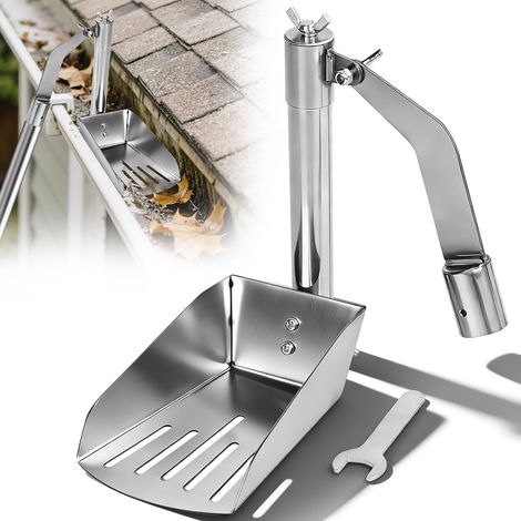 Pelle de Gouttière Curage Manche Télescopique Acier Inoxydable Outils (1/5)