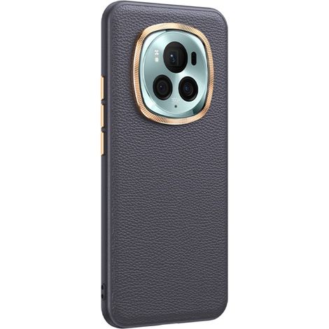 Custodia in pelle per Honor Magic 6 Pro 5G, ibrida in pelle, grigia (1/5)