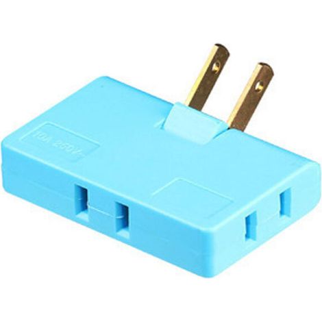 Adaptateur secteur à 3 voies pour prise murale plate - Mini prise murale intérieure pivotante à 2 broches, répartiteur de sortie (installation rapide et facile) parfait pour la maison et les voyages,