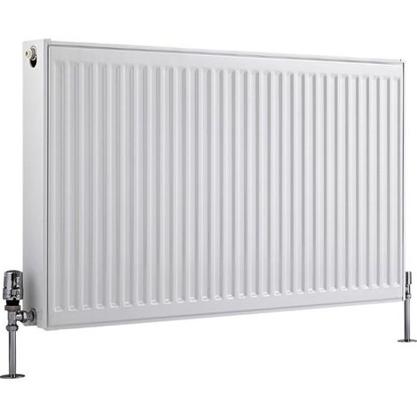 Milano Compact White Type 22 Central Heating Double Panel Horizontal Convector Radiator - 600mm x 1000mm