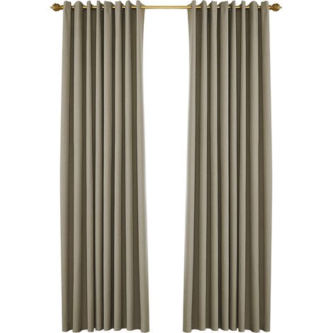 Verdunkelungsvorhänge für Schlafzimmer, Ösen-isolierende Raumvorhänge für Wohnzimmer, 2er-Set (53 x 83 Zoll) (1/5)