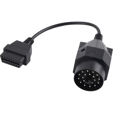 Jeffergarden Câble adaptateur OBD2 16 broches femelle vers connecteur de ligne de diagnostic 20 broches pour E36 E39 X5 Z3-DOU