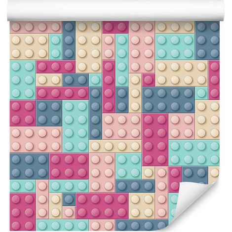 Carta da parati con blocchi colorati per soggiorno e camera da letto 50x1000 cm (1/5)