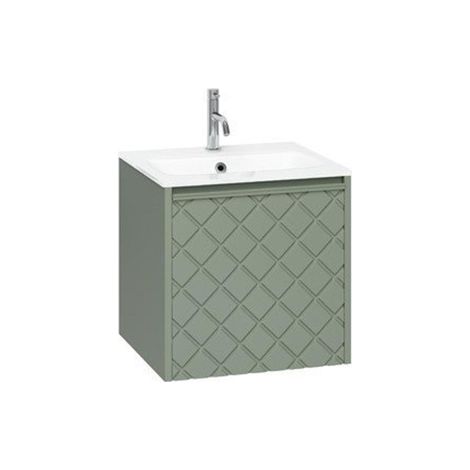 Crosswater Glide II Lavabo encastré - trou de robinet - 60x45x1cm - verre - Ice White