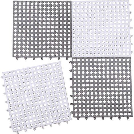 12 dalles de sol drainantes antidérapantes PVC souple 11,8 x (1/5)