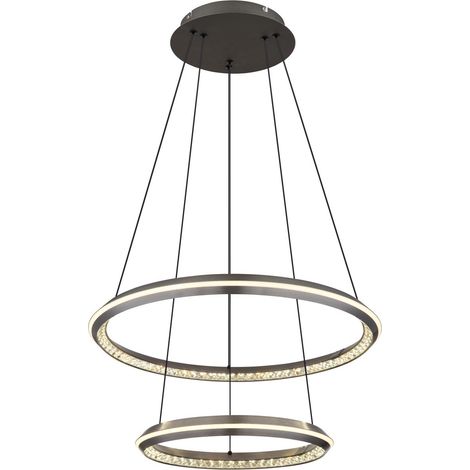 Globo - lámpara colgante - ALAINA - gris - metal - Ø 60cm - LED - (1/5)