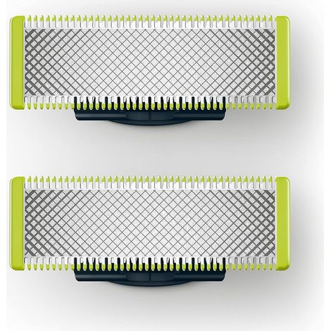 Replacement blades for electric razors/trimmers, compatible with OneBlade, for trimming, styling and shaving, pack of 2. (1/5)
