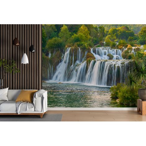 Papier peint cascades - grandes chutes du parc vert - 150 x 250 cm (1/2)