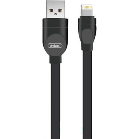 Câble De Transfert De Données Chargement Rapide De Usb à La Foudre 3a 1 Mt Noir Q-sj122b (1/3)