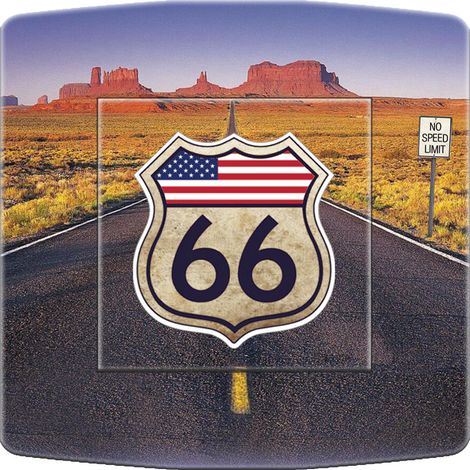 Interrupteur décoré route 66