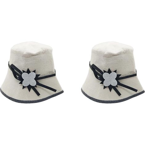 Lot de 2 chapeaux de sauna russes en feutre pour les sessions - Sensation laine - Bouclier thermique - 78 cm (2 pièces) (1/5)